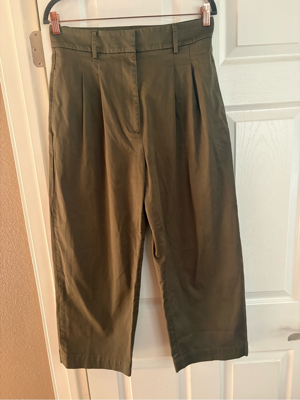 Banana Republic pleated wide leg barrel leg trousers pants women's 10